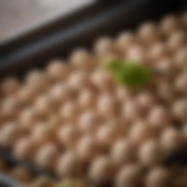 Effective Techniques for Incubating Parakeet Eggs A detailed view of the incubation technique with eggs placed in a secure tray.