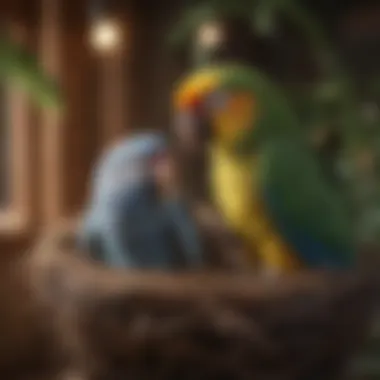 Nurturing the Next Generation of Parrots Healthy baby parrots in a nest