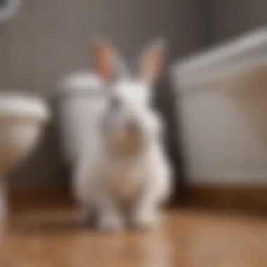 Encouraging Your Bunny to Use the Potty A happy bunny using its designated potty area