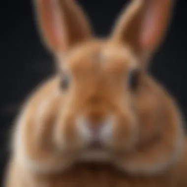 A well-groomed rabbit showcasing its shiny fur and trimmed nails