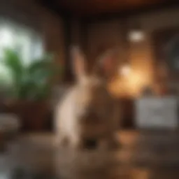 Safe indoor space for rabbits