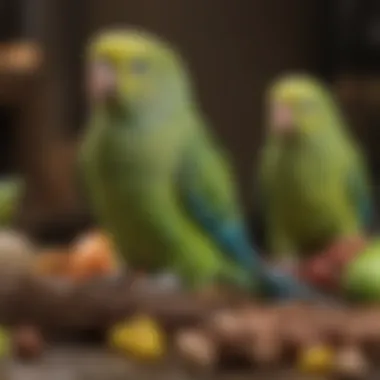 Nutritional Requirements for Parakeets An informative chart detailing the nutritional needs of parakeets by age and health condition.