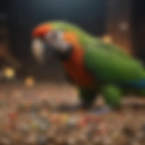 A colorful assortment of parrot pellets