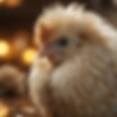 Silkie chicken displaying its charming personality