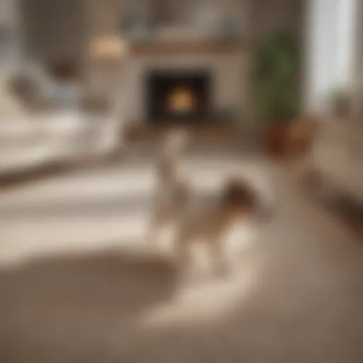 A fresh, clean carpet in a pet-friendly living room