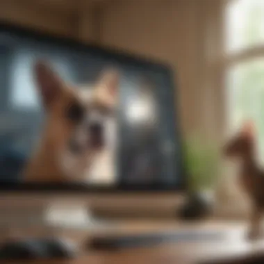 Exploring Pet Insurance Choices A computer screen displaying various pet insurance options
