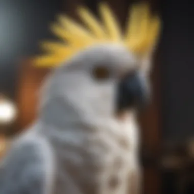 Cockatoo showcasing its crest