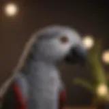 Vibrant African Grey Parrot stuffed animal showcasing its lifelike features