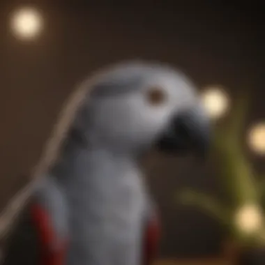 Lifelike African Grey Parrot Plush Toy Vibrant African Grey Parrot stuffed animal showcasing its lifelike features