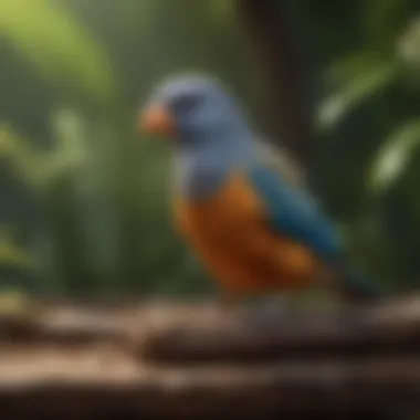 Diverse Species of Pet Birds A diverse selection of pet bird species in a serene setting