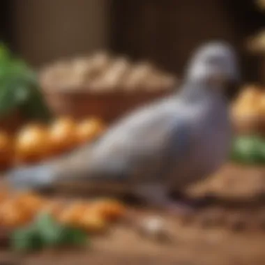 Dove-Friendly Diet A colorful assortment of dove-friendly food and treats
