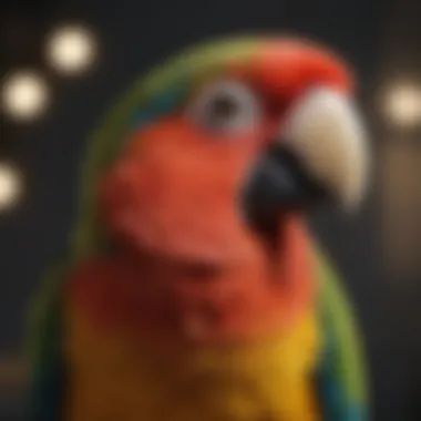 A colorful collage of various parrot species available for adoption