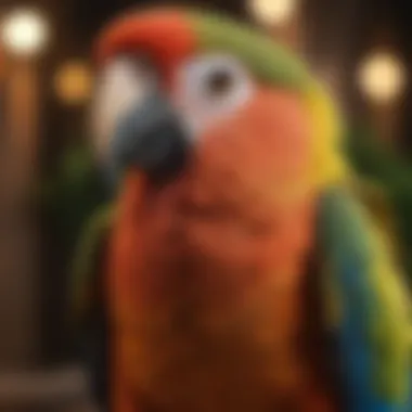 A healthy parrot exhibiting vibrant plumage