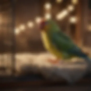 A Cozy Parakeet Bed Enhancing Comfort Cozy parakeet bed in a cage