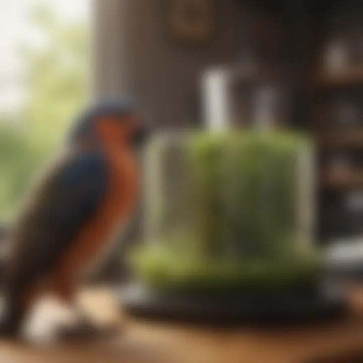 A bird owner selecting an air filter for their pet's habitat.