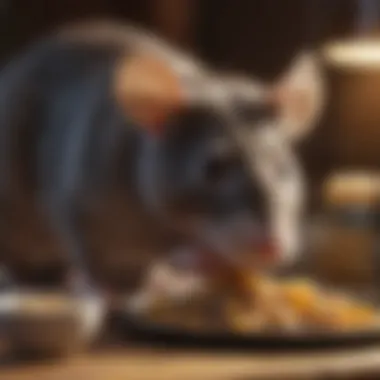 Feeding Your Rat: Nutrition Essentials A close-up of a rat enjoying a nutritious meal