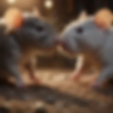 Understanding Rat Social Dynamics Two rats interacting playfully, demonstrating social behavior