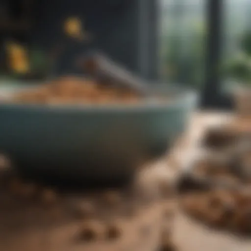 Diverse bird food bowls made from various materials