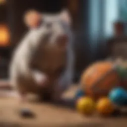 A variety of colorful toys designed for pet rats, showcasing their interactive features.