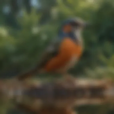 Natural Habitat: Promoting Avian Health A serene environment showcasing various birds in the wild.
