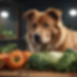 A variety of calcium-rich vegetables suitable for pets