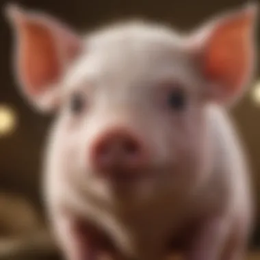 Close-up of a tiny pig showcasing its unique features