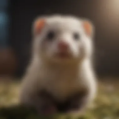 A happy, healthy ferret playing, illustrating the benefits of good care