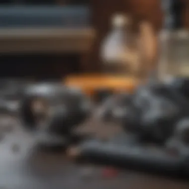 Close-up of avian medical equipment