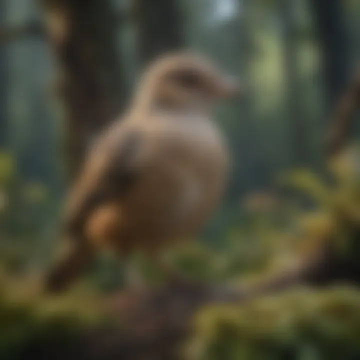 Healthy birds in a natural habitat