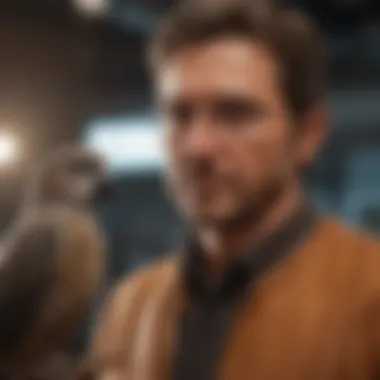 Veterinarian discussing bird care with a pet owner