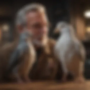 Consultation Between Avian Vet and Bird Owner Avian vet consulting with a bird owner