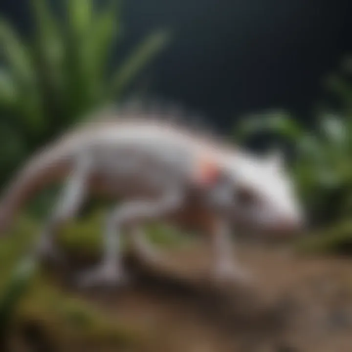 Detailed skeletal structure of an axolotl showcasing unique features