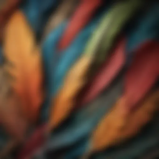 Close-up of colorful bird feathers illustrating common allergens.