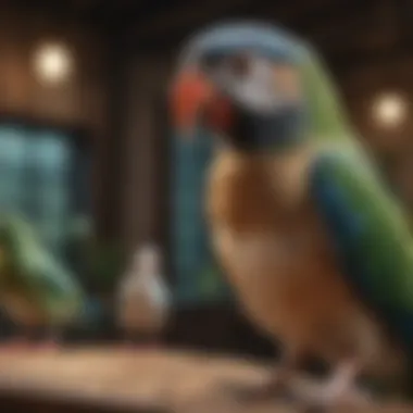 Aviary Showcasing Breeder Birds A well-maintained aviary showcasing various breeder birds.