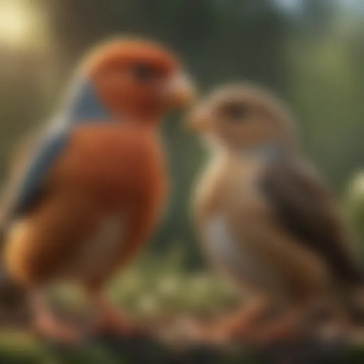 Illustration of the health impacts of breeding on birds.