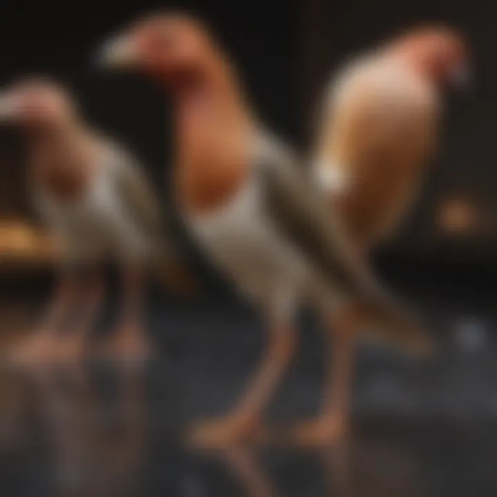 Diagram showing various treatment options for broken bird legs.