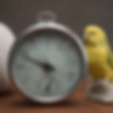 A close-up of a thermometer and hygrometer, highlighting the importance of temperature and humidity in egg incubation.