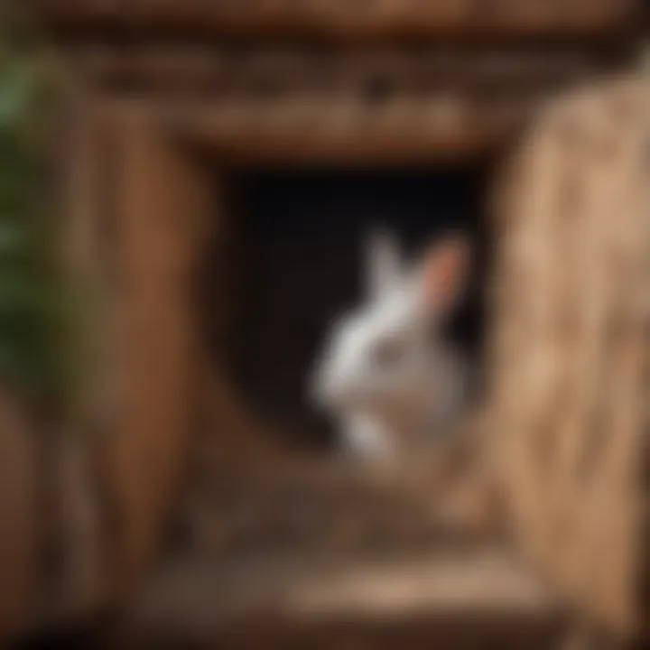 A detailed diagram of bunny burrow box construction materials