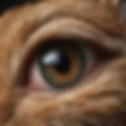 Detailed anatomy of a rabbit's eye