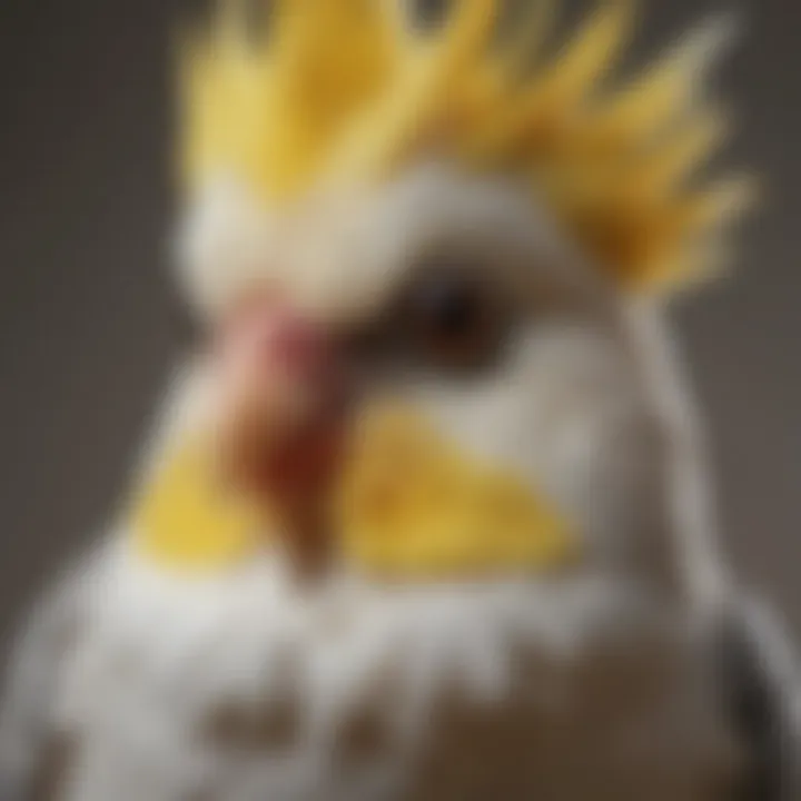 Close-up of a cockatiel with healthy plumage and bright eyes