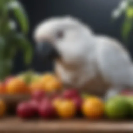 A vibrant array of fruits and vegetables suitable for cockatoos