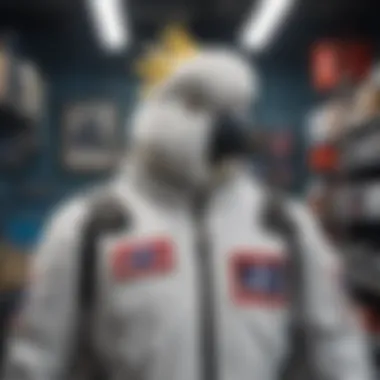 Care and Maintenance of Flight Suits A well-maintained cockatoo flight suit hanging neatly next to a care guide.