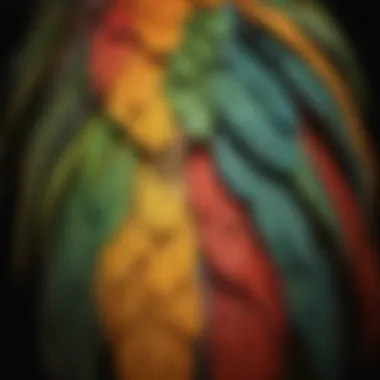Genetic Diversity in Conure Feathers A close-up of conure feathers illustrating genetic variations.