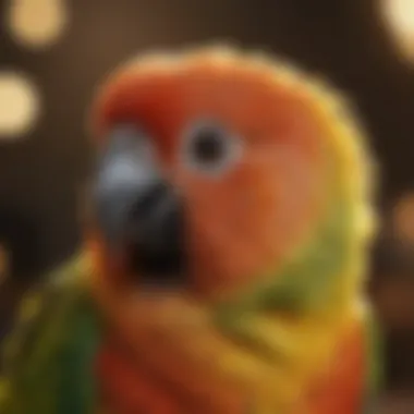 Behavioral Traits of Conures A conure with a playful expression, symbolizing behavioral traits influenced by genetics.