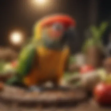 Premium Ingredients for Optimal Health Close-up of high-quality ingredients for birds