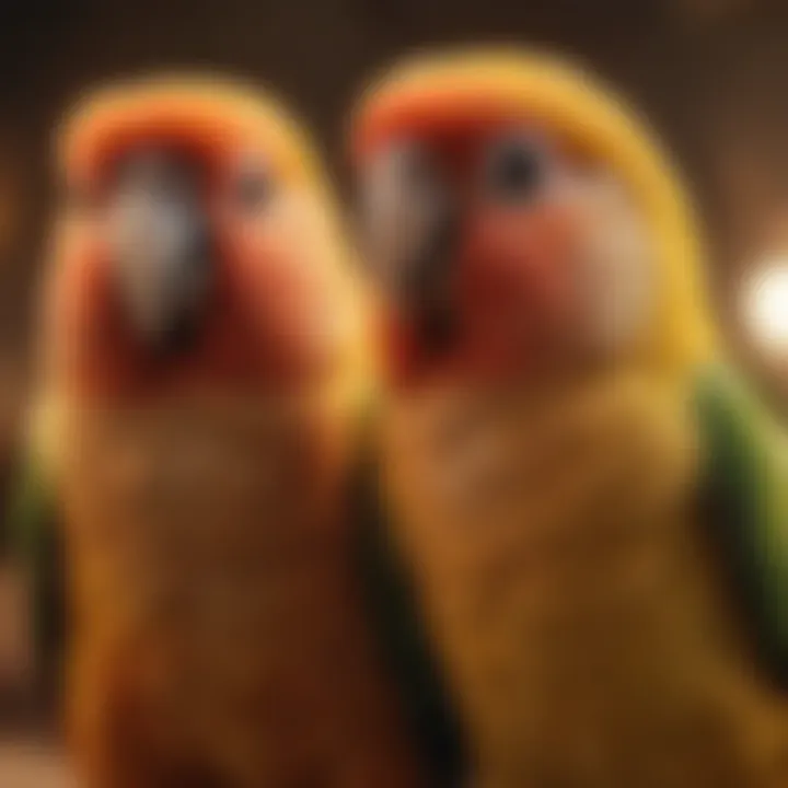 Visual representation of vitamin deficiency symptoms in conures