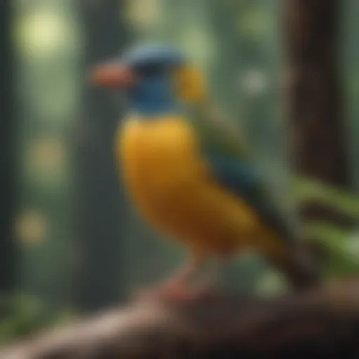 A diverse selection of bird species