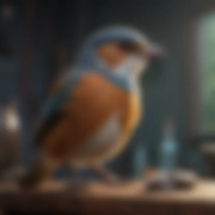 A cost breakdown chart for bird vet services