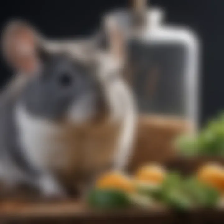 Healthy chinchilla diet setup