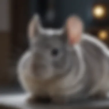 Veterinary examination of a chinchilla